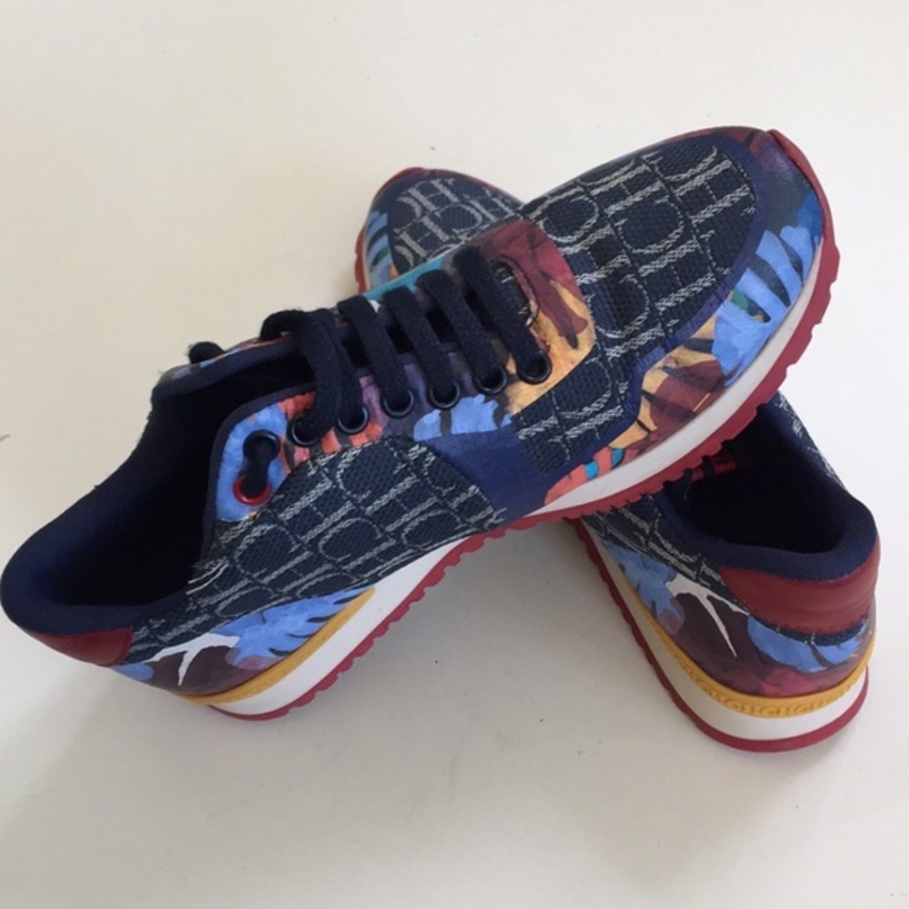 Carolina Herrera Women Shoes Size 6 Red/Blue